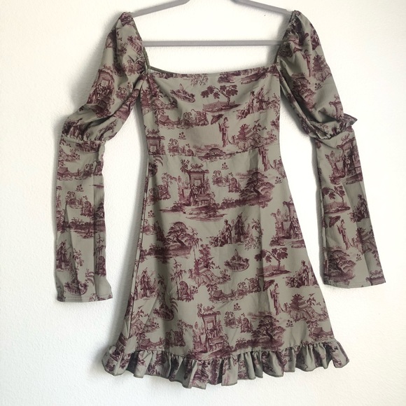 Wedgewood Print Puff Sleeve Dress - Picture 4 of 8